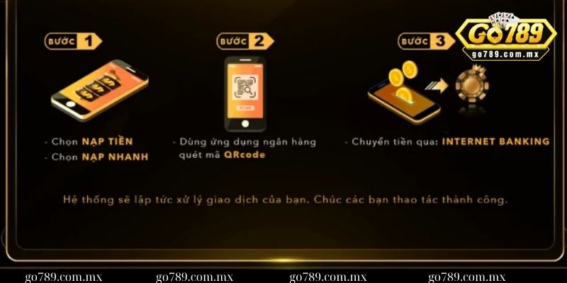 Hướng dẫn nạp tiền Go789 nhanh chóng - an toàn 3 Thao tác thanh toán đơn giản qua thẻ cào điện thoại tại Go789